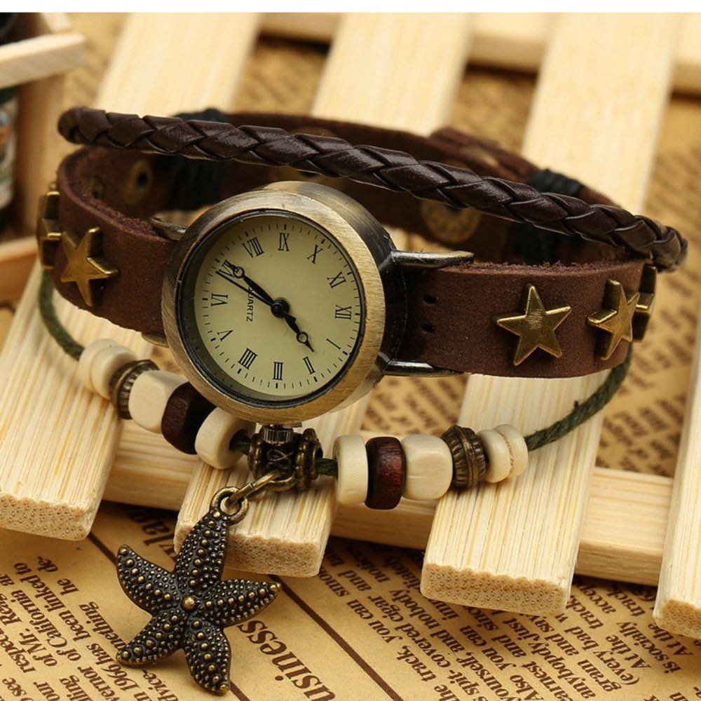 ✨✨BRAND NEW Preppy Leather Watch Women's Fashion Accessory - Picture 2 of 11